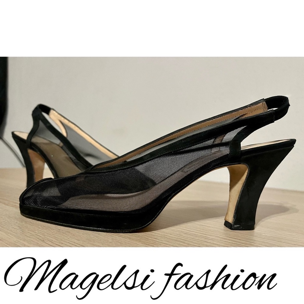 Roberto Fi’ale Spain Collection 9 mesh Peeptoe Heel